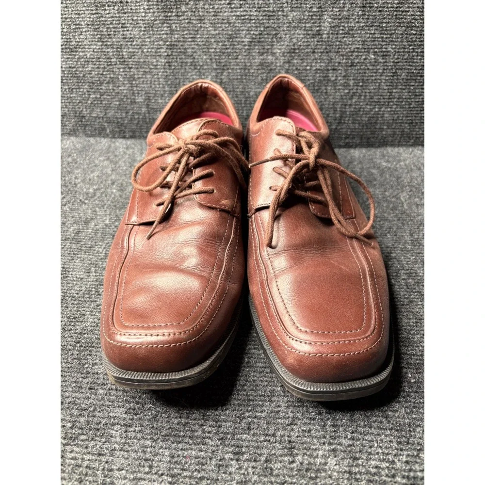 Thad Stuart Beaumont‎ Lace Up Mens Cognac Brown Leather Square Toe Shoes Size 44